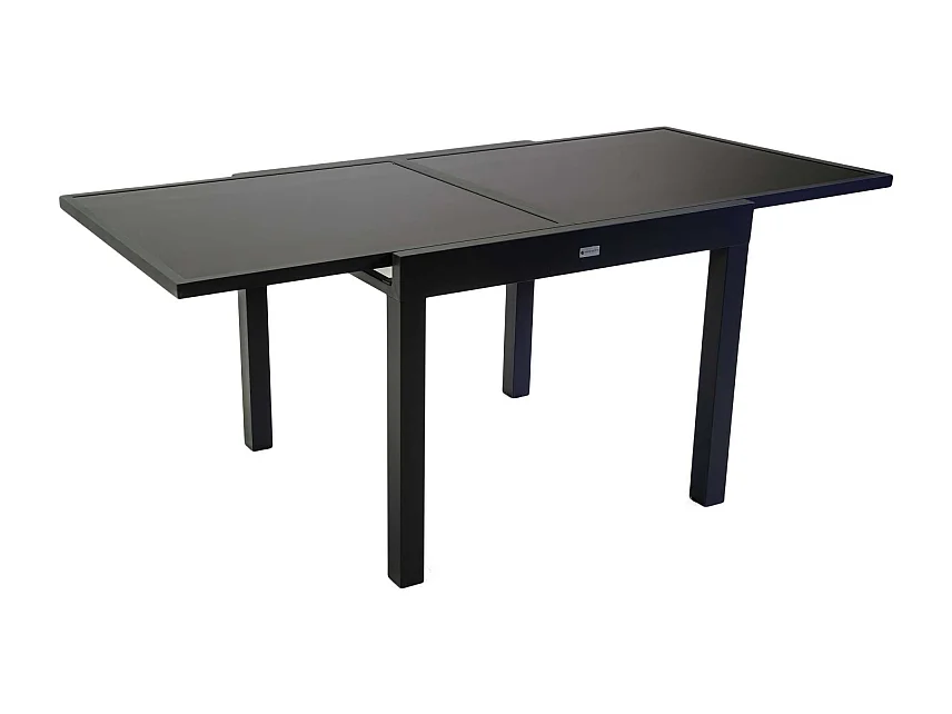 Tavolo alluminio boise allungabile antracite quadro cm 90/180x90h75
