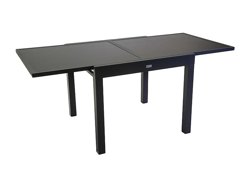Tavolo alluminio boise allungabile antracite quadro cm 90/180x90h75