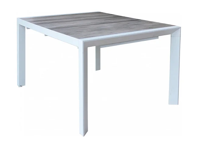 ALUMINIUM- UND KERAMIKTISCH PORTLAND WEISS 175/235x100 cm