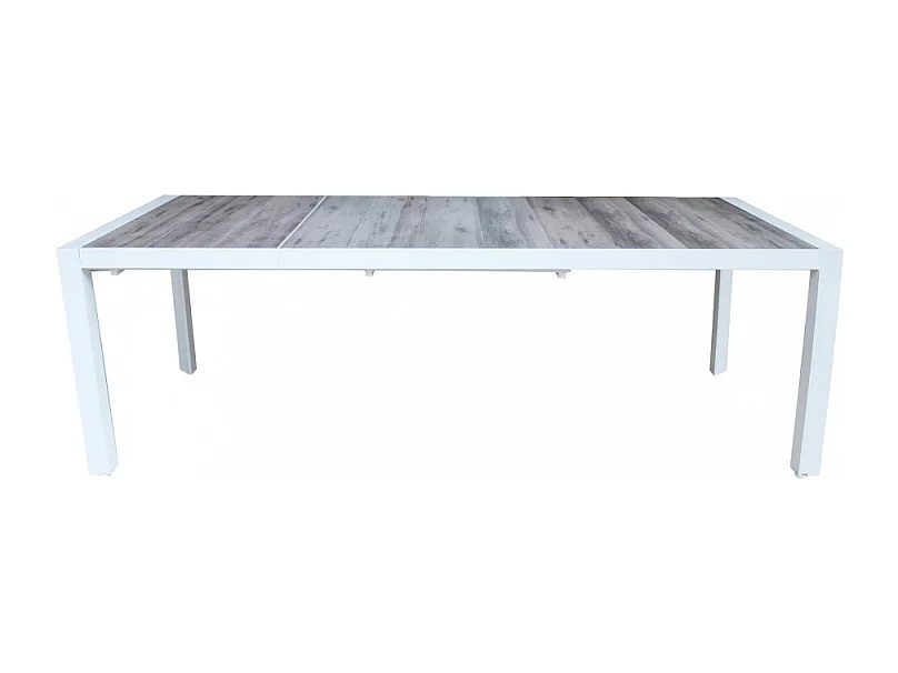 ALUMINIUM- UND KERAMIKTISCH PORTLAND WEISS 175/235x100 cm