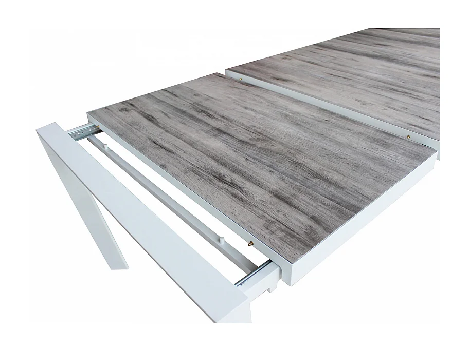 ALUMINIUM- UND KERAMIKTISCH PORTLAND WEISS 175/235x100 cm