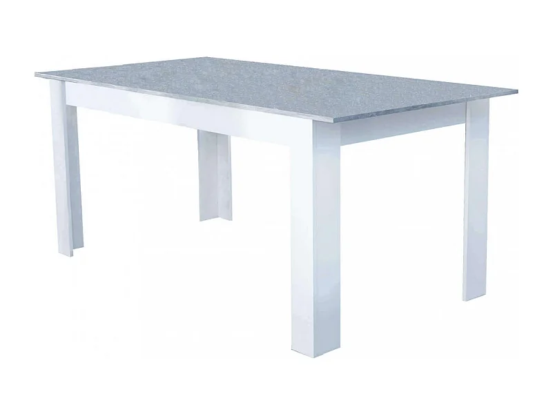 TAVOLO GEMMA BIANCO E GRIGIO EFFETTO CEMENTO