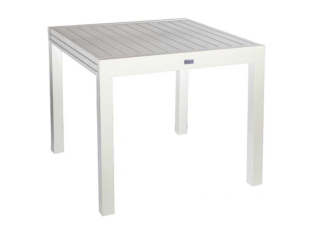 Tavolo alluminio sullivan allungabile bianco cm 90/180x90h73