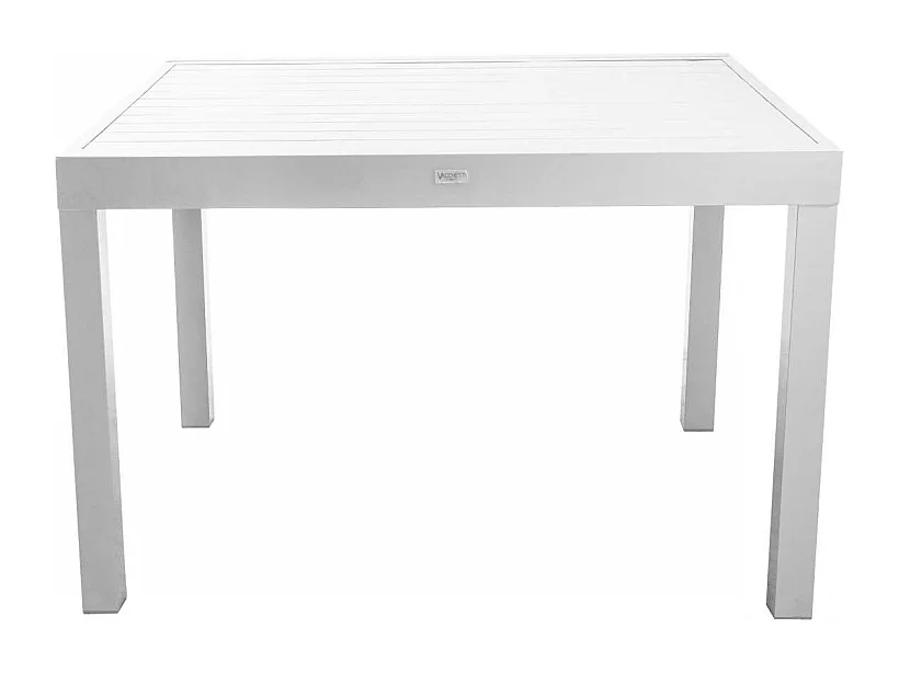 Tavolo alluminio sullivan allungabile bianco cm 90/180x90h73