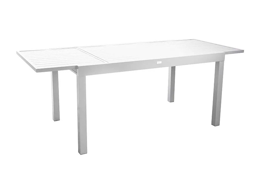 Tavolo alluminio sullivan allungabile bianco cm 90/180x90h73