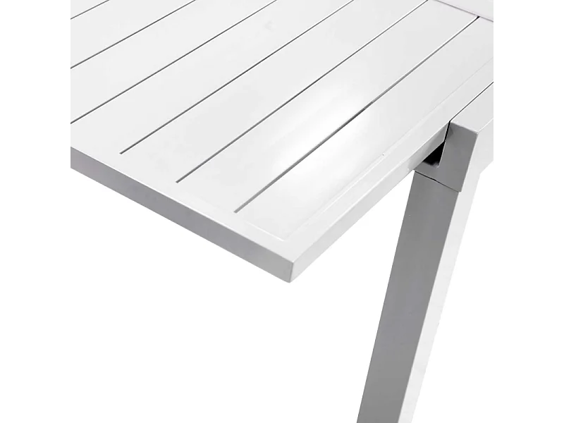 Tavolo alluminio sullivan allungabile bianco cm 90/180x90h73