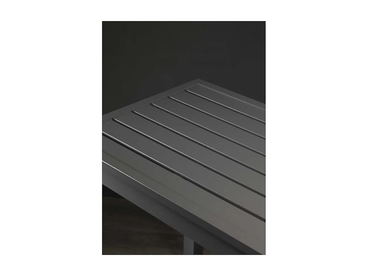 Tavolo alluminio sullivan antracite quadro cm 80x80h75