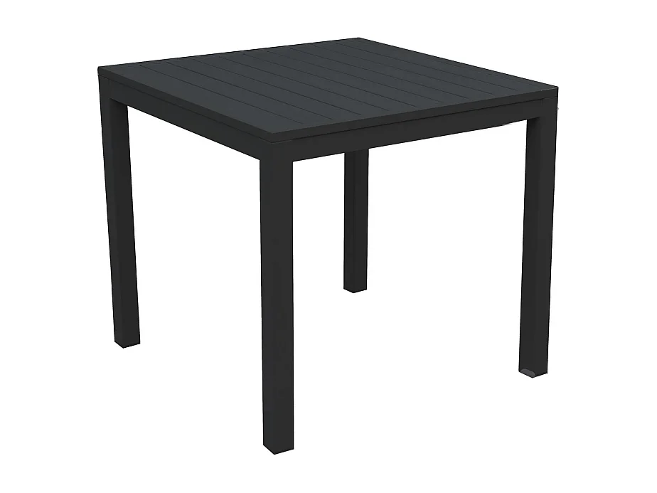 Tavolo alluminio sullivan antracite quadro cm 80x80h75