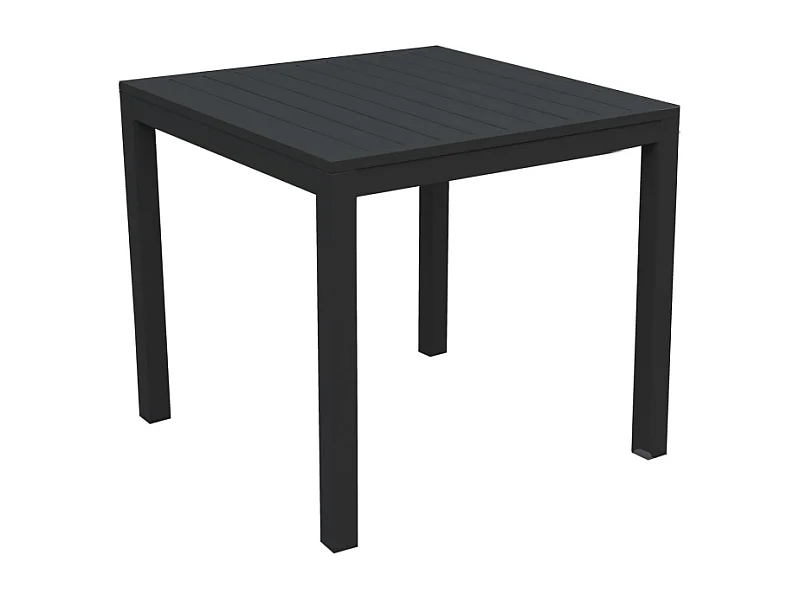 Tavolo alluminio sullivan antracite quadro cm 80x80h75