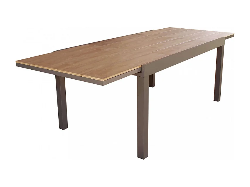 Table de jardin extensible en aluminium et polywood 160/240x95 Cayman - Taupe