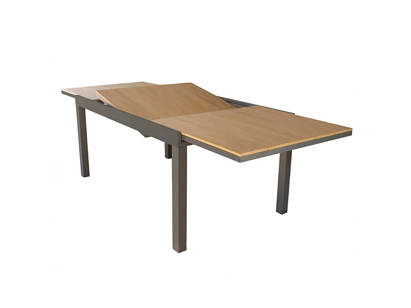 Table de jardin extensible en aluminium et polywood 160/240x95 Cayman - Taupe
