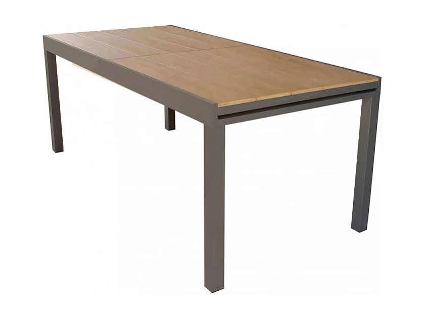 Table de jardin extensible en aluminium et polywood 160/240x95 Cayman - Taupe