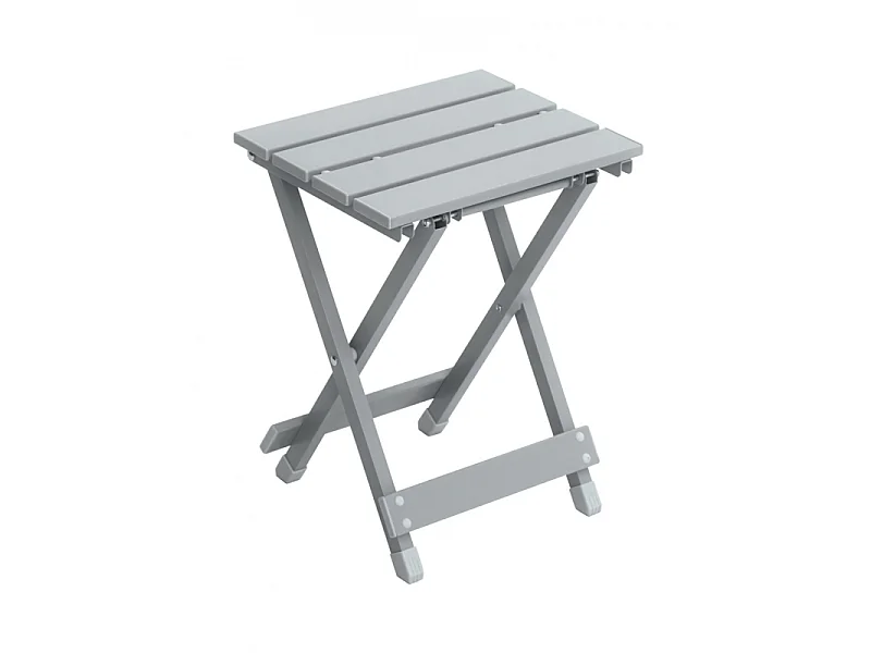 Set Di 10 Tavolini Pieghevole In Alluminio Silver Moia