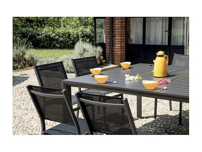 Tavolo Giacinto 100/150X150 Antracite - Gambe Scorrevoli Moia