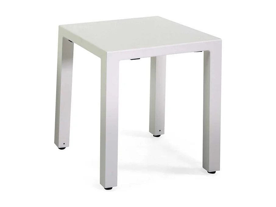 Tavolino alluminio Alma bianco quadro cm 35x35h42