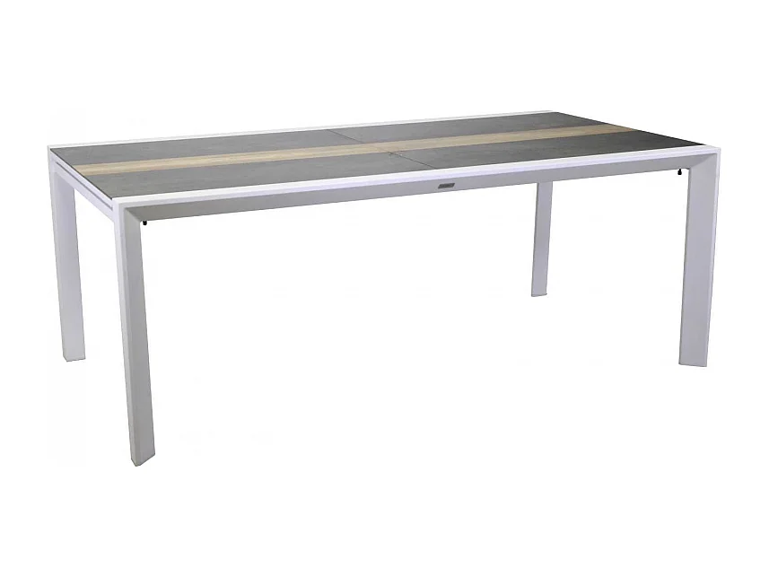 Tavolo alluminio allungabile Riverside bianco hpl cm 200/300,5x104h76