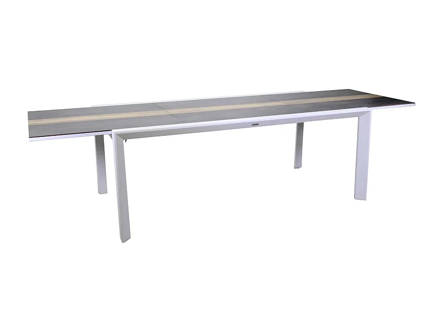 Tavolo alluminio allungabile Riverside bianco hpl cm 200/300,5x104h76