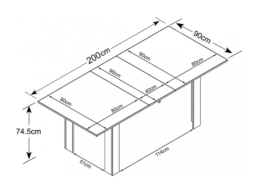 TAVOLO GEMMA ROVERE CHIARO