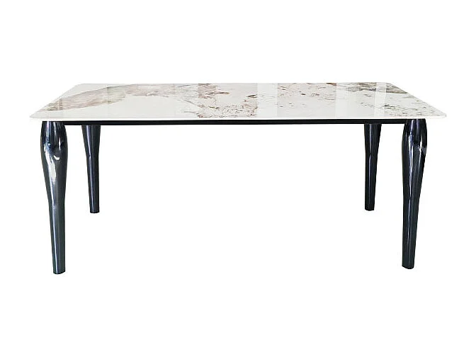 Tavolo Kasper Calacacatta Beige/Gambe Nere