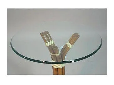 Top tavolo piano vetro tondo cm100x1,2