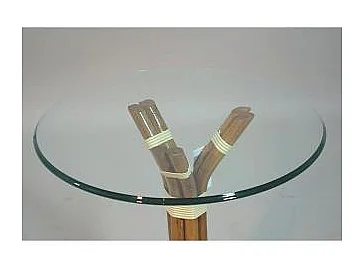 Top tavolo piano vetro tondo cm100x1,2