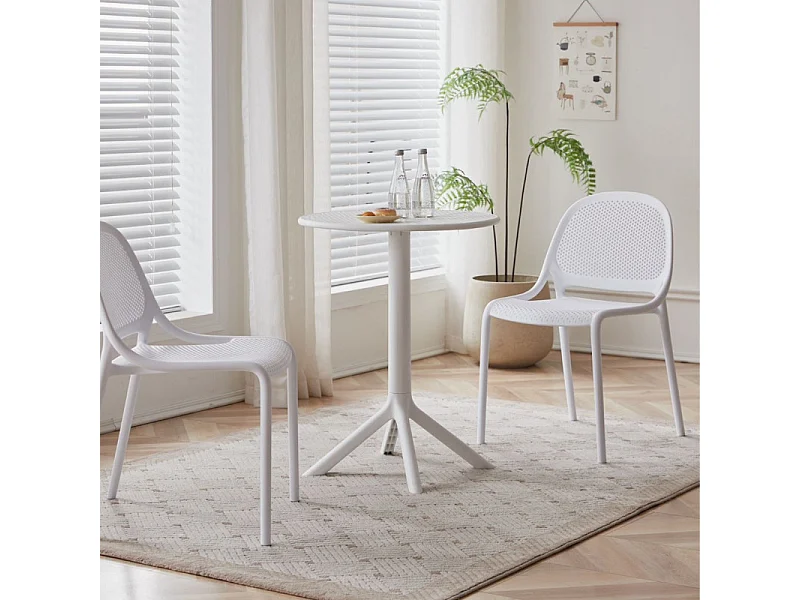 Tavolo Future In Polipropilene Bianco Dia60