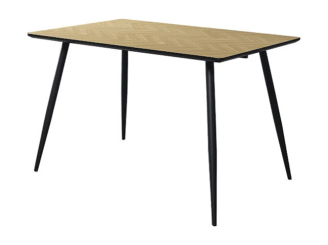 Tavolo Edwin 120X80 Rovere Chiaro/Gambe Nere