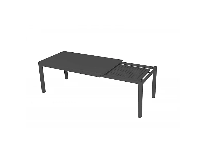 Tavolo alluminio boston allungabile antracite rettangolare cm 160/220x90h76