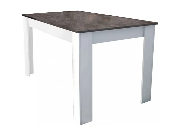 TAVOLO PEPPER BIANCO E GRIGIO SCURO EFFETTO CEMENTO