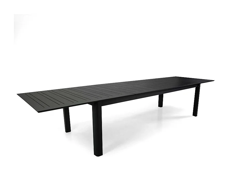 Tavolo alluminio allungabile Salomon antracite cm 266/331/396x110h75