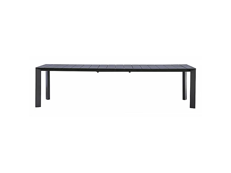Tavolo Nettuno Allungabile 200/300 X 100 Cm - Allungo Con Gambe Scorrevoli - Antracite Moia