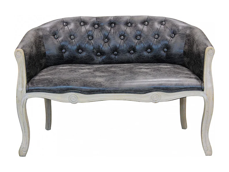 DIVANO COLEMAN IN ECOPELLE VINTAGE GRIGIO