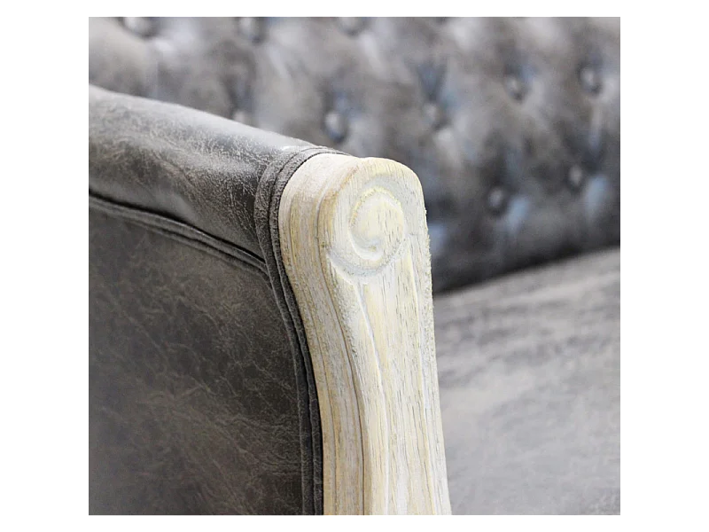 DIVANO COLEMAN IN ECOPELLE VINTAGE GRIGIO