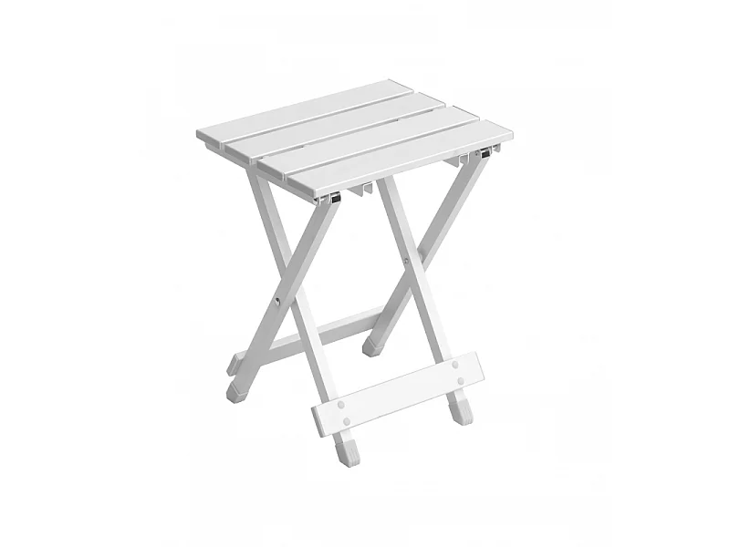 Set Di 10 Tavolini Pieghevole In Alluminio Bianco Moia