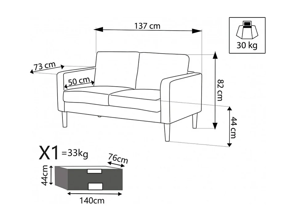 DIVANO 2 POSTI RAMSEY
