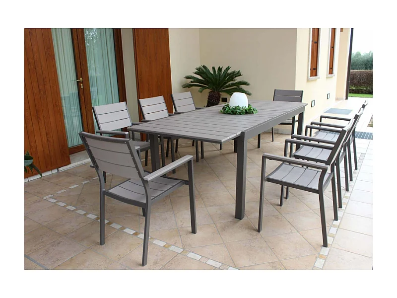 TISCH PENTAL AUS POLYWOOD & ALUMINIUM 180/240x100 cm