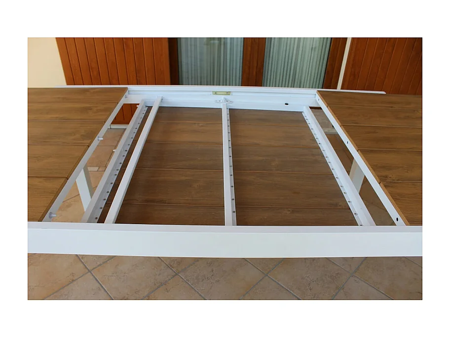 TISCH CAYMAN WEISS & BRAUN 200/300x95 cm