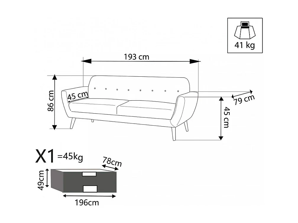 DIVANO 3 POSTI BURTON