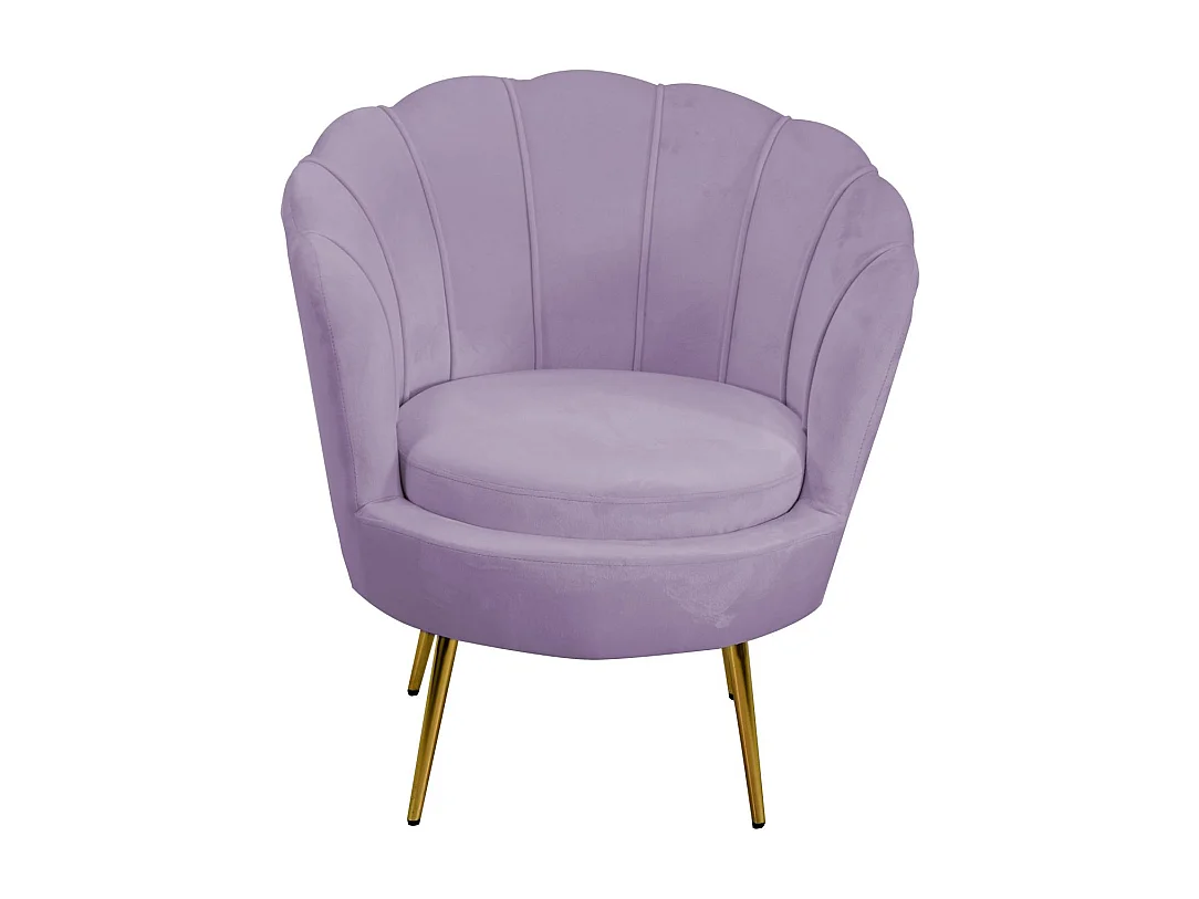 Poltrona velluto tulipan viola cm 73x72h45/75