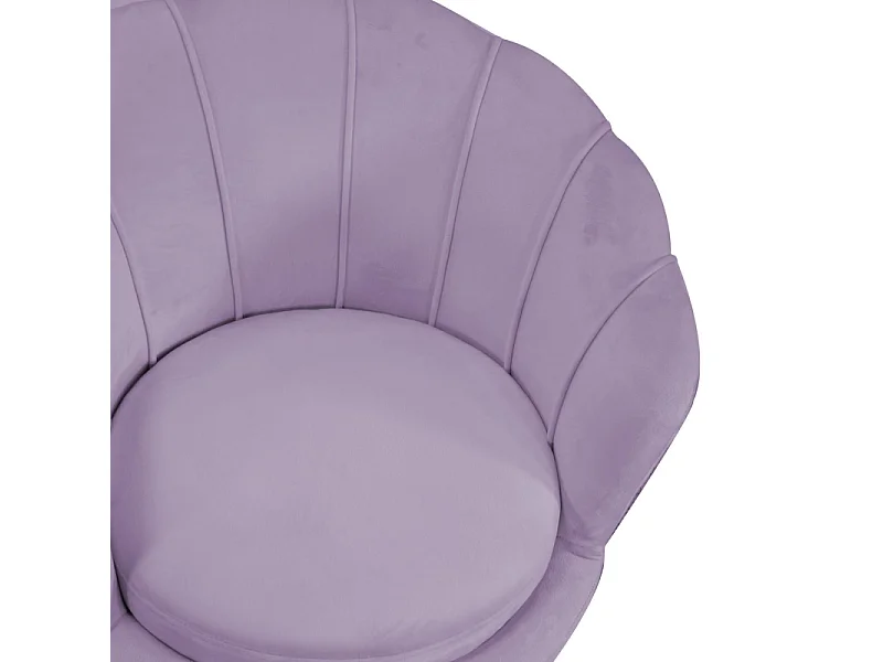 Poltrona velluto tulipan viola cm 73x72h45/75