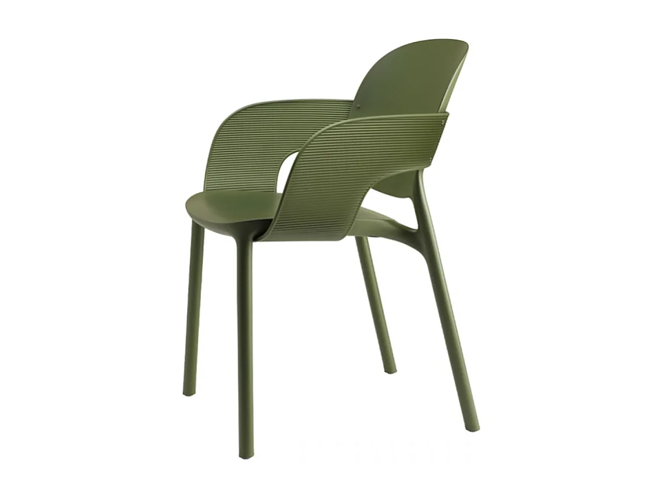 SET 4 POLTRONE HUG TECNOPOLIMERO DA POST CONSUMO INDUSTRIALE SCAB DESIGN - Verde oliva 56