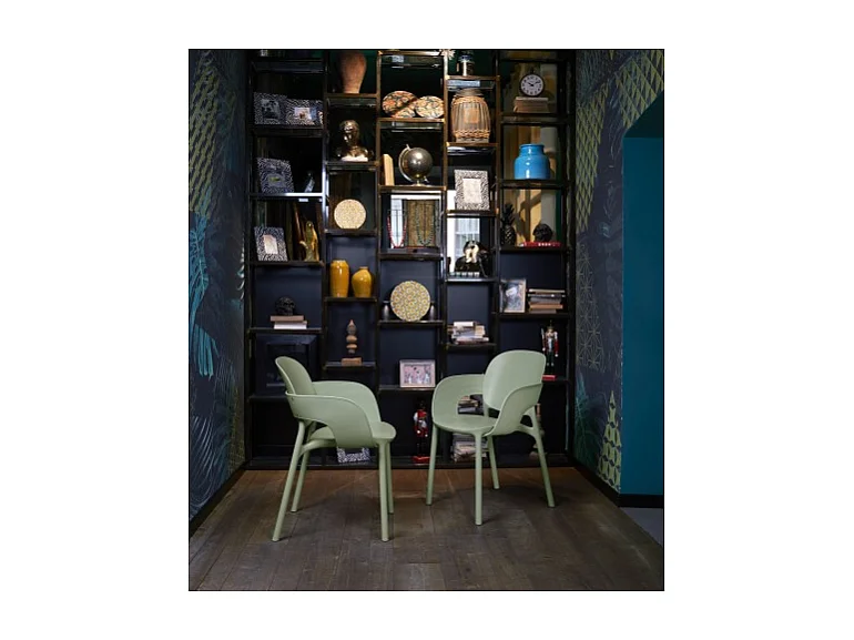 SET 4 POLTRONE HUG TECNOPOLIMERO DA POST CONSUMO INDUSTRIALE SCAB DESIGN - Verde oliva 56