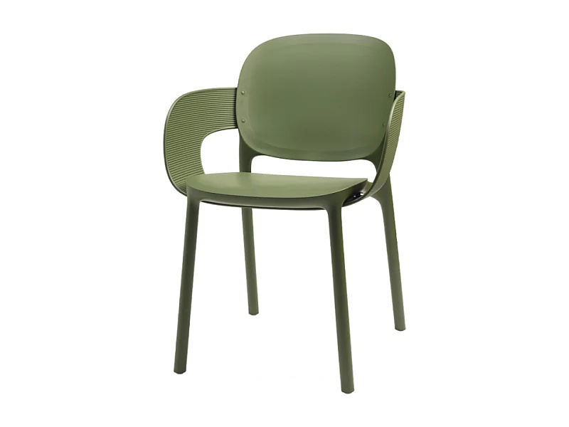 SET 4 POLTRONE HUG TECNOPOLIMERO DA POST CONSUMO INDUSTRIALE SCAB DESIGN - Verde oliva 56