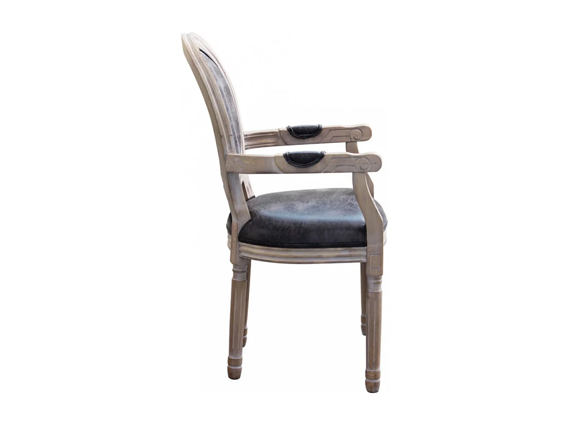 Set di 2 POLTRONE CONSTANCE IN ECOPELLE NERA