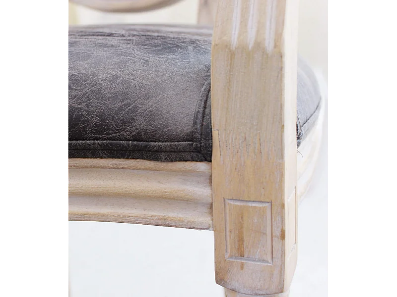 Set di 2 POLTRONE CONSTANCE IN ECOPELLE NERA