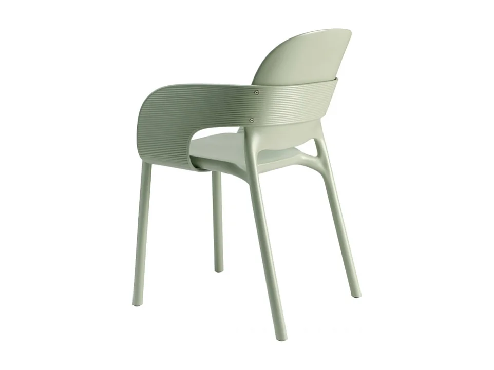 SET 4 POLTRONE HUG TECNOPOLIMERO DA POST CONSUMO INDUSTRIALE SCAB DESIGN - VERDE SALVIA 58