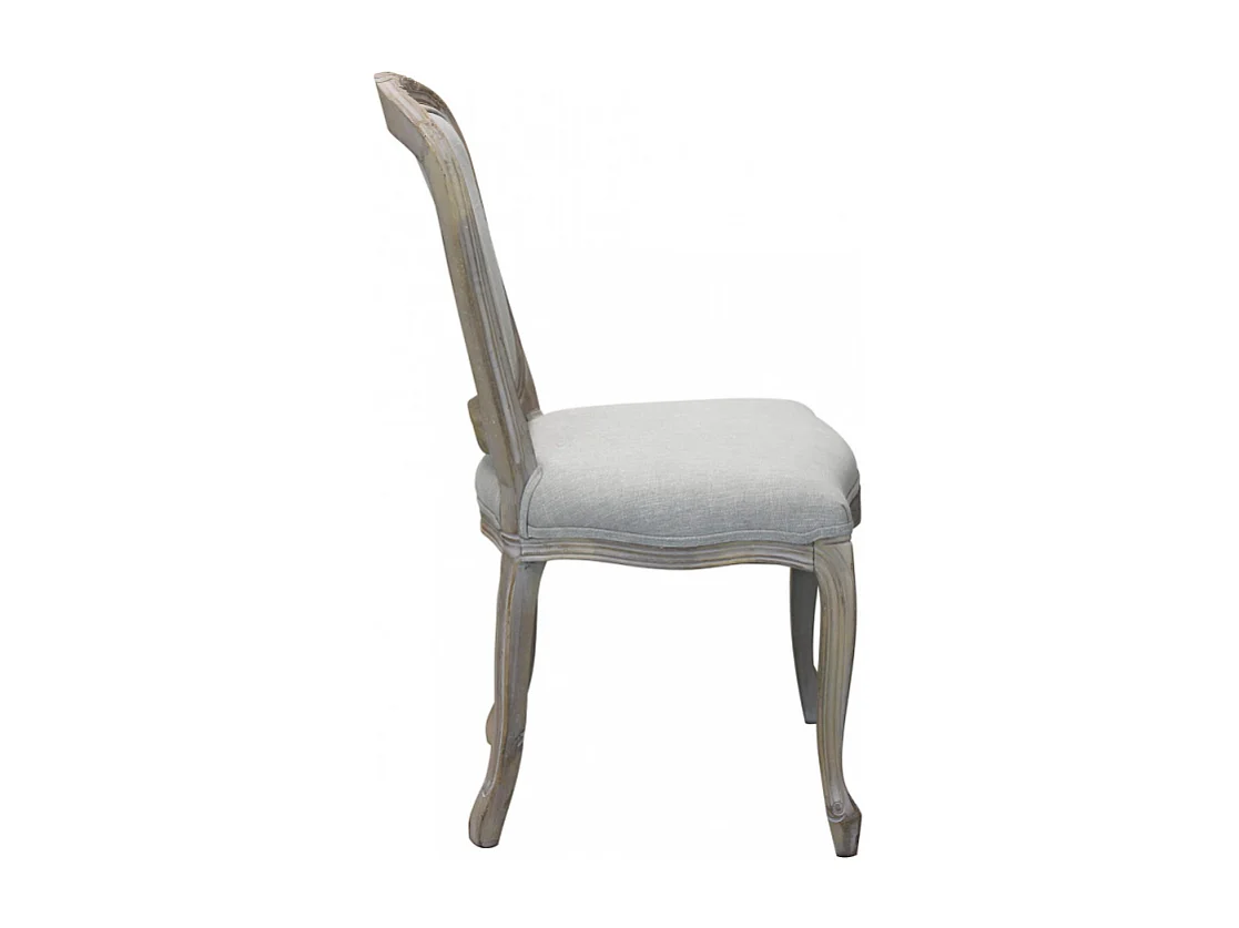 Set di 2 SEDIE ROMY IN TESSUTO GRIGIO