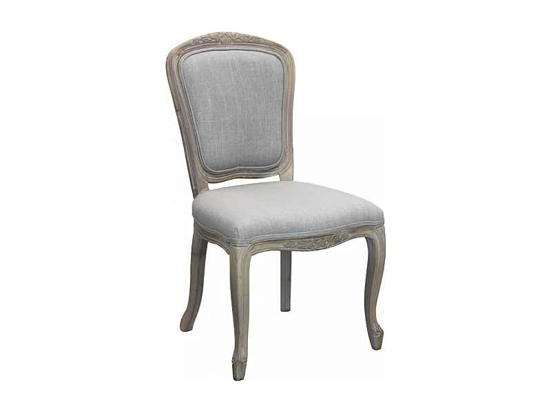 Set di 2 SEDIE ROMY IN TESSUTO GRIGIO