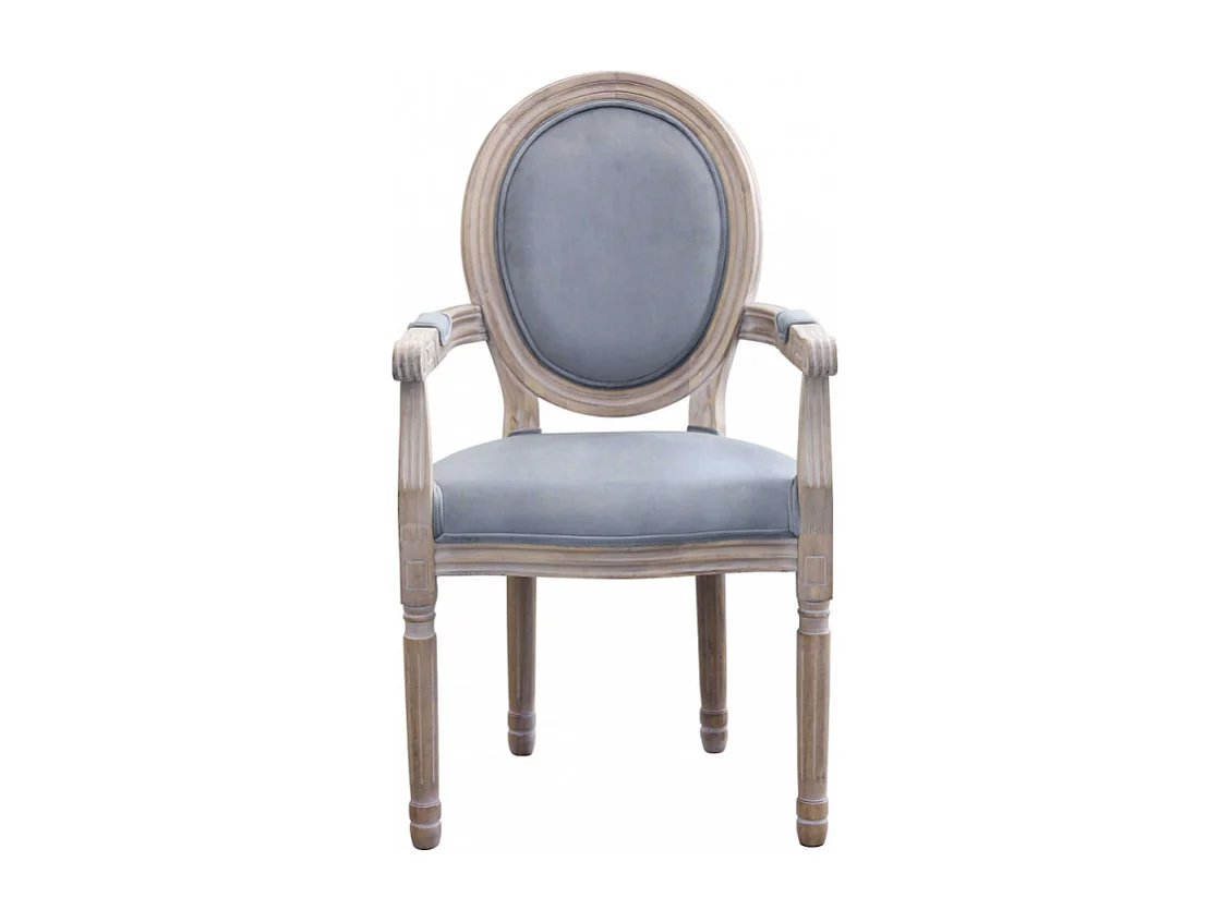 Set di 2 POLTRONE CONSTANCE IN VELLUTO GRIGIO