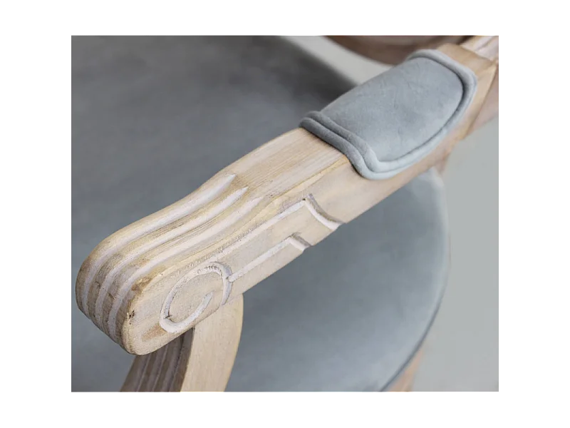 Set di 2 POLTRONE CONSTANCE IN VELLUTO GRIGIO